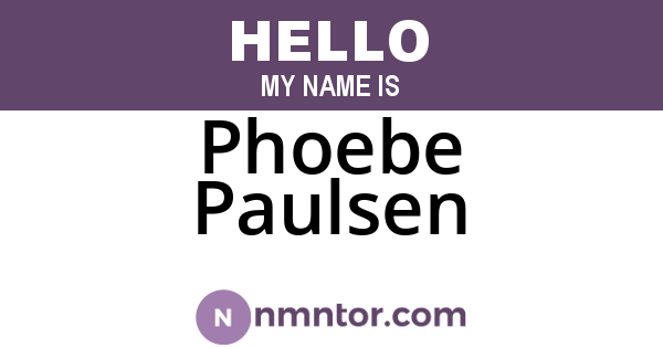Phoebe Paulsen