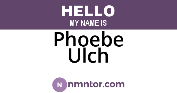 Phoebe Ulch