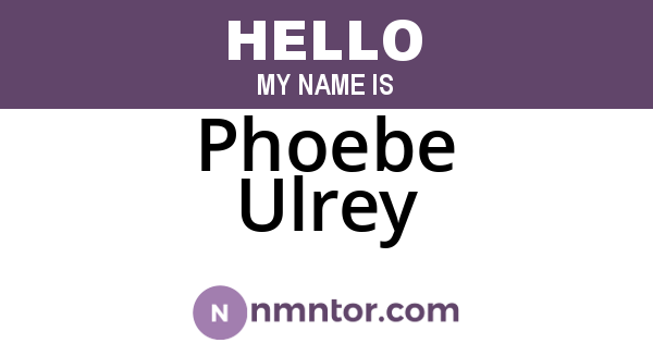 Phoebe Ulrey
