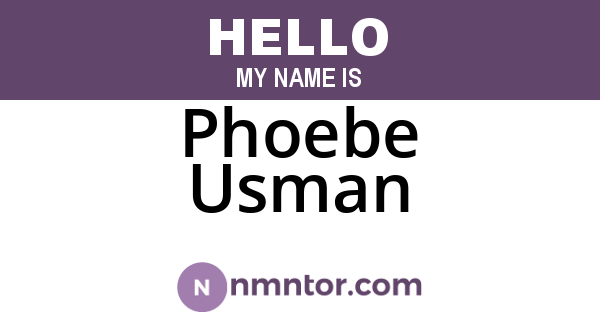 Phoebe Usman
