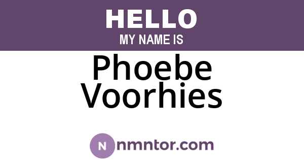Phoebe Voorhies
