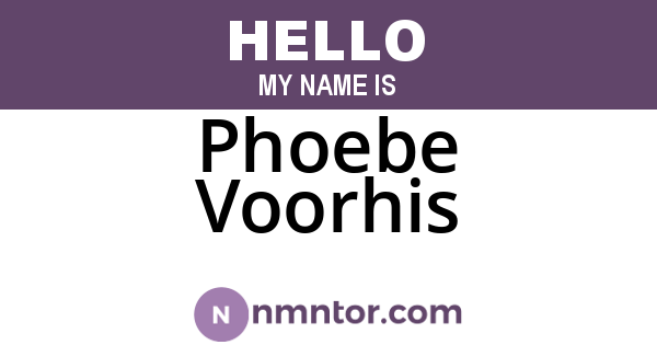 Phoebe Voorhis