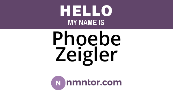 Phoebe Zeigler