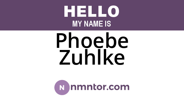 Phoebe Zuhlke