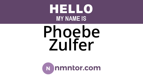 Phoebe Zulfer