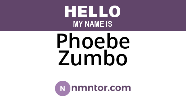 Phoebe Zumbo