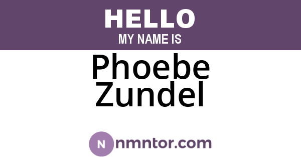Phoebe Zundel