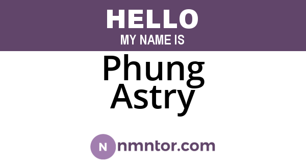 Phung Astry