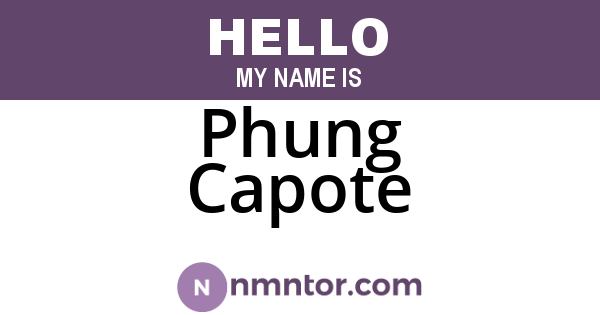 Phung Capote