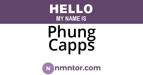 Phung Capps