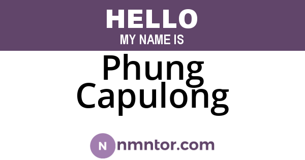 Phung Capulong