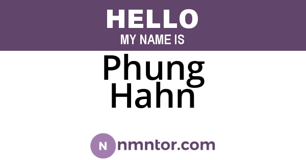 Phung Hahn