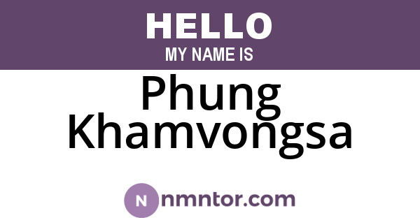 Phung Khamvongsa
