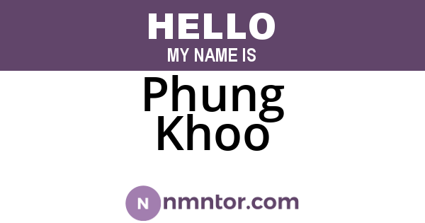 Phung Khoo