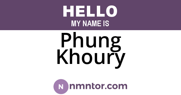 Phung Khoury