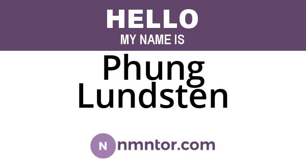 Phung Lundsten