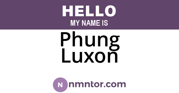 Phung Luxon