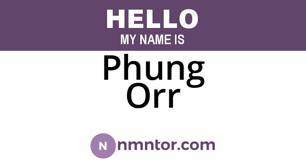 Phung Orr