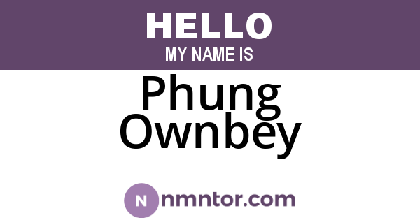 Phung Ownbey