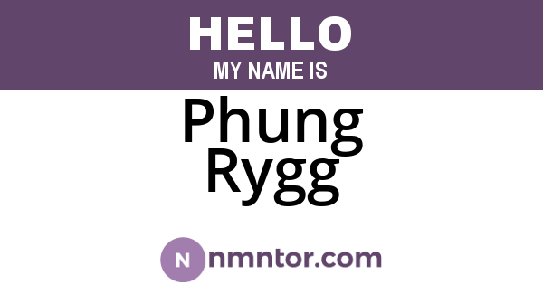 Phung Rygg