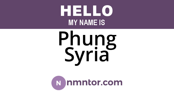 Phung Syria