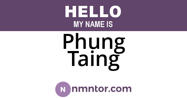 Phung Taing