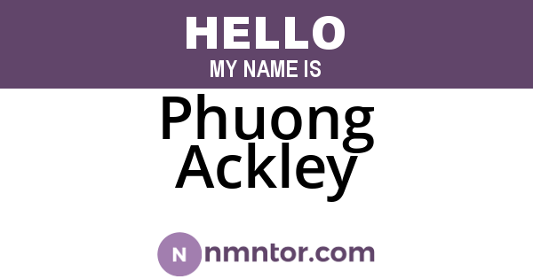 Phuong Ackley