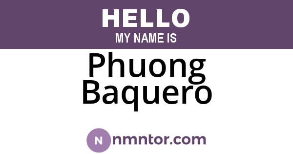 Phuong Baquero