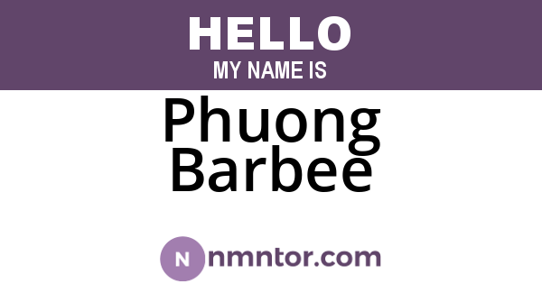 Phuong Barbee