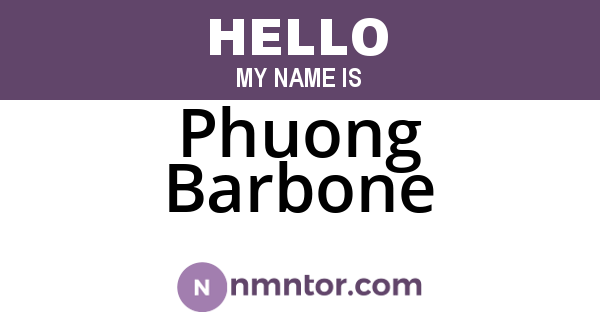 Phuong Barbone