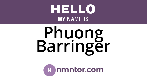 Phuong Barringer