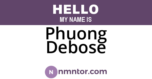 Phuong Debose