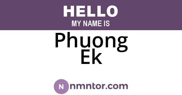 Phuong Ek