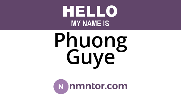 Phuong Guye