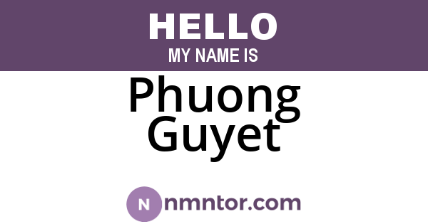 Phuong Guyet