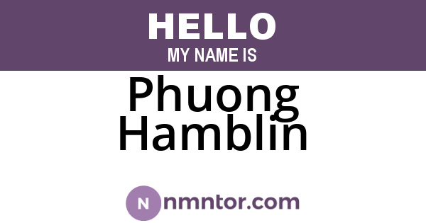 Phuong Hamblin