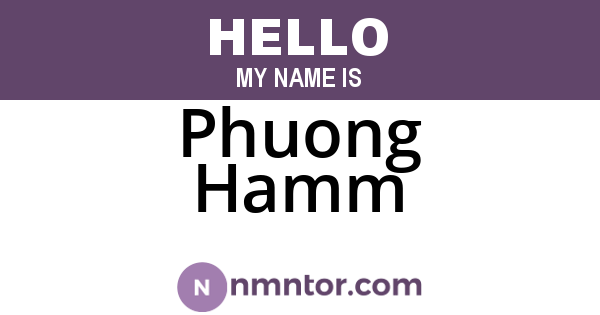 Phuong Hamm