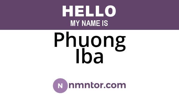 Phuong Iba