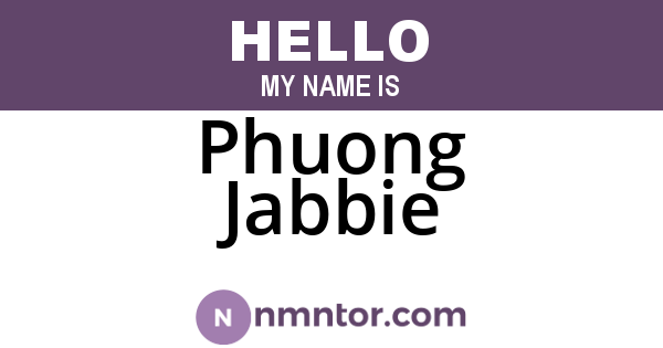 Phuong Jabbie