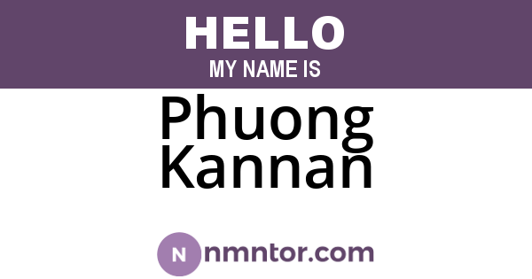 Phuong Kannan