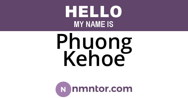 Phuong Kehoe