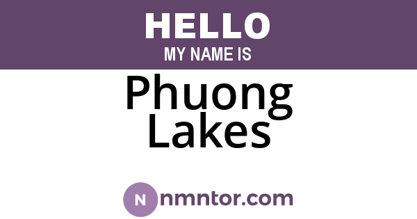 Phuong Lakes