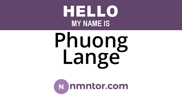 Phuong Lange