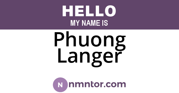 Phuong Langer