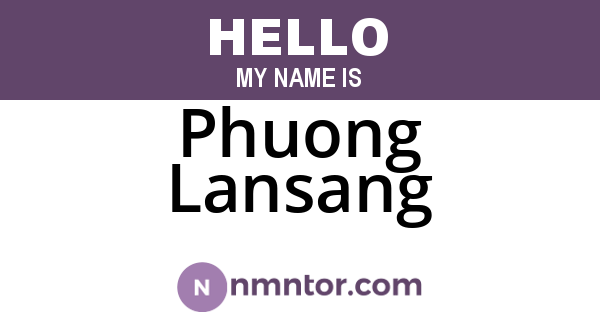 Phuong Lansang
