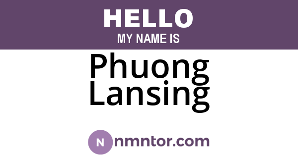 Phuong Lansing