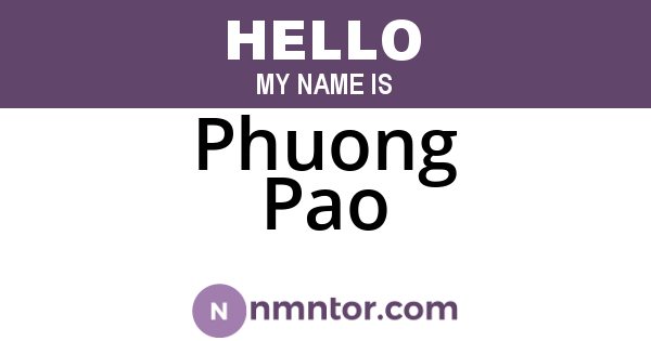 Phuong Pao
