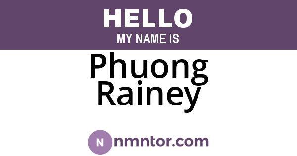 Phuong Rainey