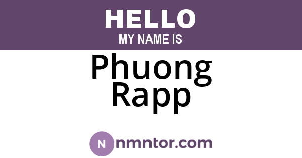 Phuong Rapp