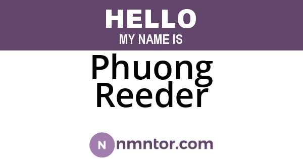 Phuong Reeder
